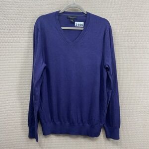 Banana Republic Luxury Silk Cotton Cashmere Sweater NEW Purple‎ Mens L Old Money